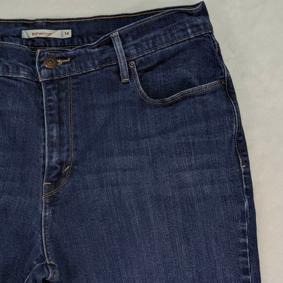 Levi's 515 Bootcut Jeans Womens 14 Blue Denim Y2K 90's Revival Casual Chic - Picture 3 of 11